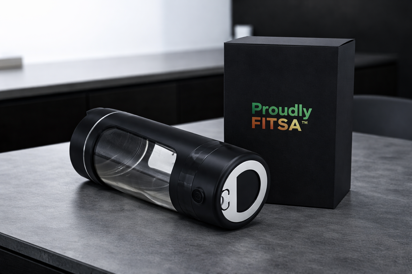 ProudlyFitSA™ - Electric Protein Shaker Bottle 400ml – USB Rechargeable Type-C - BPA-Free  (9000 RPM)