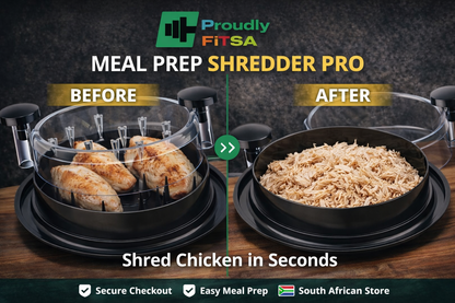 ProudlyFitSA™ Meal Prep Shredder Pro — Shred Chicken in 10 Seconds | Gym Meal Prep Tool | BPA Free | Non-Slip
